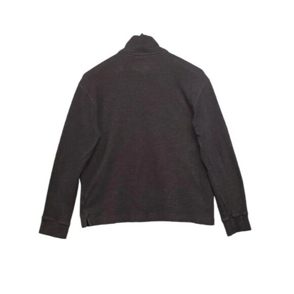 Aeropostale Sweater Mens Large Charcoal Gray Quarter Zip Mock Neck - Picture 5 of 6